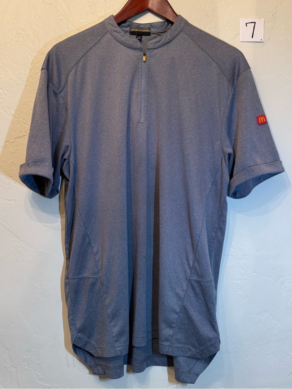 Gray McDonald’s Quarter Zip Performance Shirt – Size L